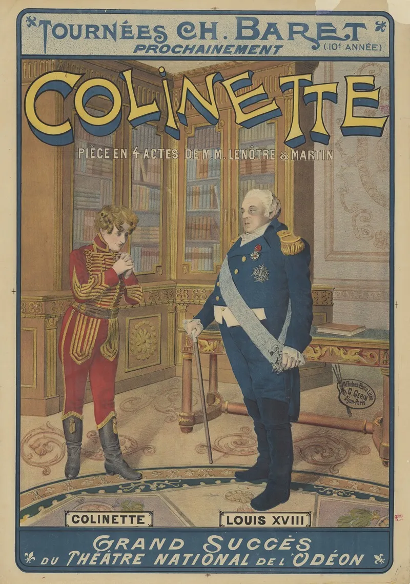 Tournees Ch Baret Colinette Wall Art by Imp. G. Gérin - High-Resolution Digital Print