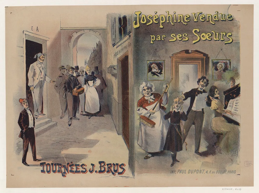 Tournees J Brus Josephine Vendue Par Ses Soeurs Wall Art by Imp. Paul Dupont - High-Resolution Digital Print