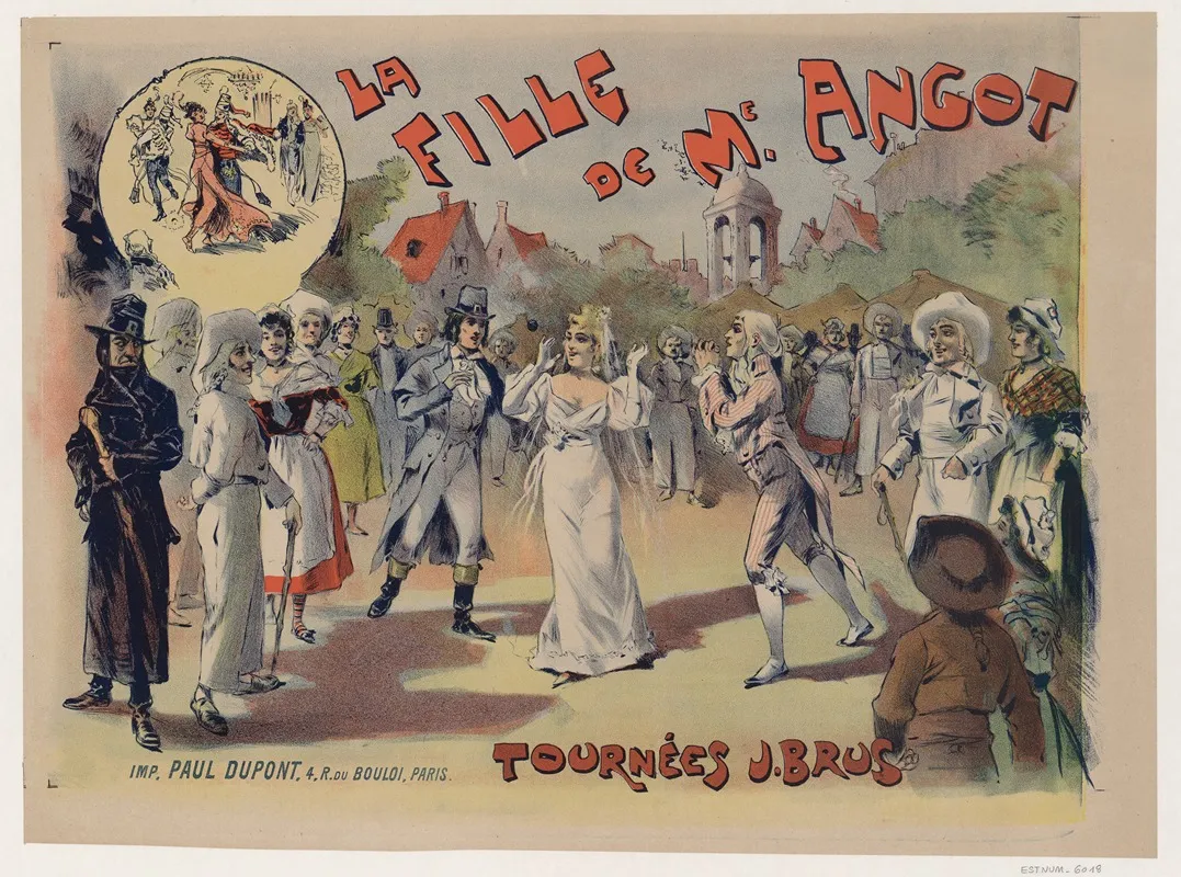 Tournees J Brus La Fille De Me Angot Wall Art by Imp. Paul Dupont - High-Resolution Digital Print