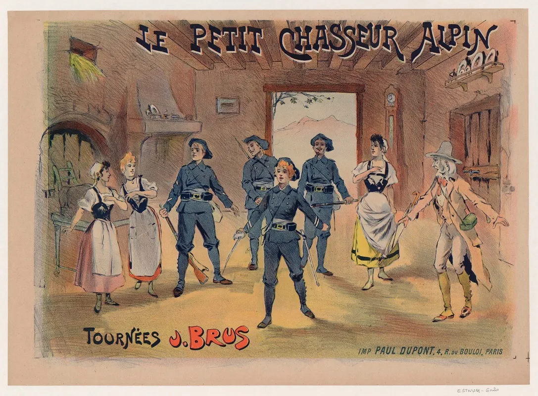 Tournees J Brus Le Petit Chasseur Alpin Wall Art by Imp. Paul Dupont - High-Resolution Digital Print
