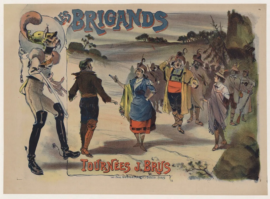 Tournees J Brus Les Brigands Wall Art by Imp. Paul Dupont - High-Resolution Digital Print