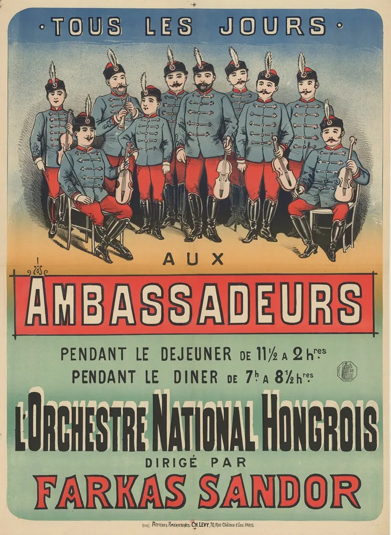 Tous Les Soirs Aux Ambassadeurs Lorchestre National Hongrois Dirige Par Farkas Sandor