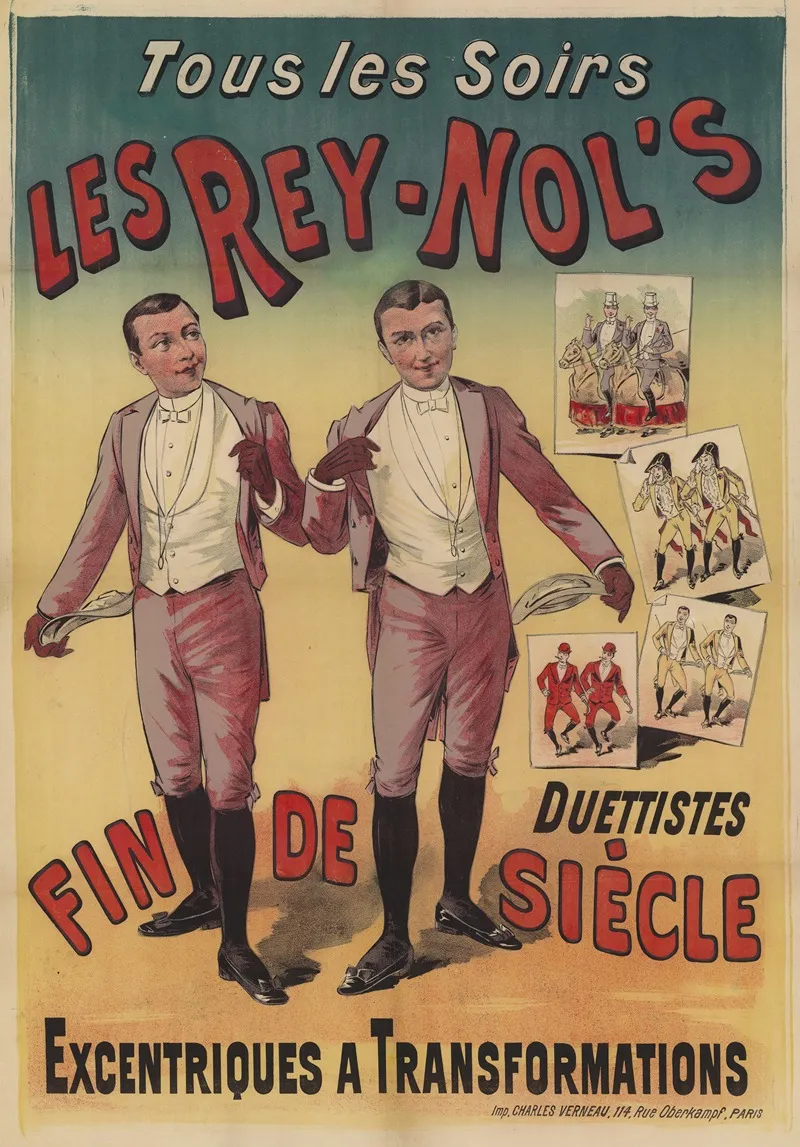 Tous Les Soirs Les Rey Nols Duettistes Fin De Siecle Wall Art by Imp. Charles Verneau - High-Resolution Digital Print