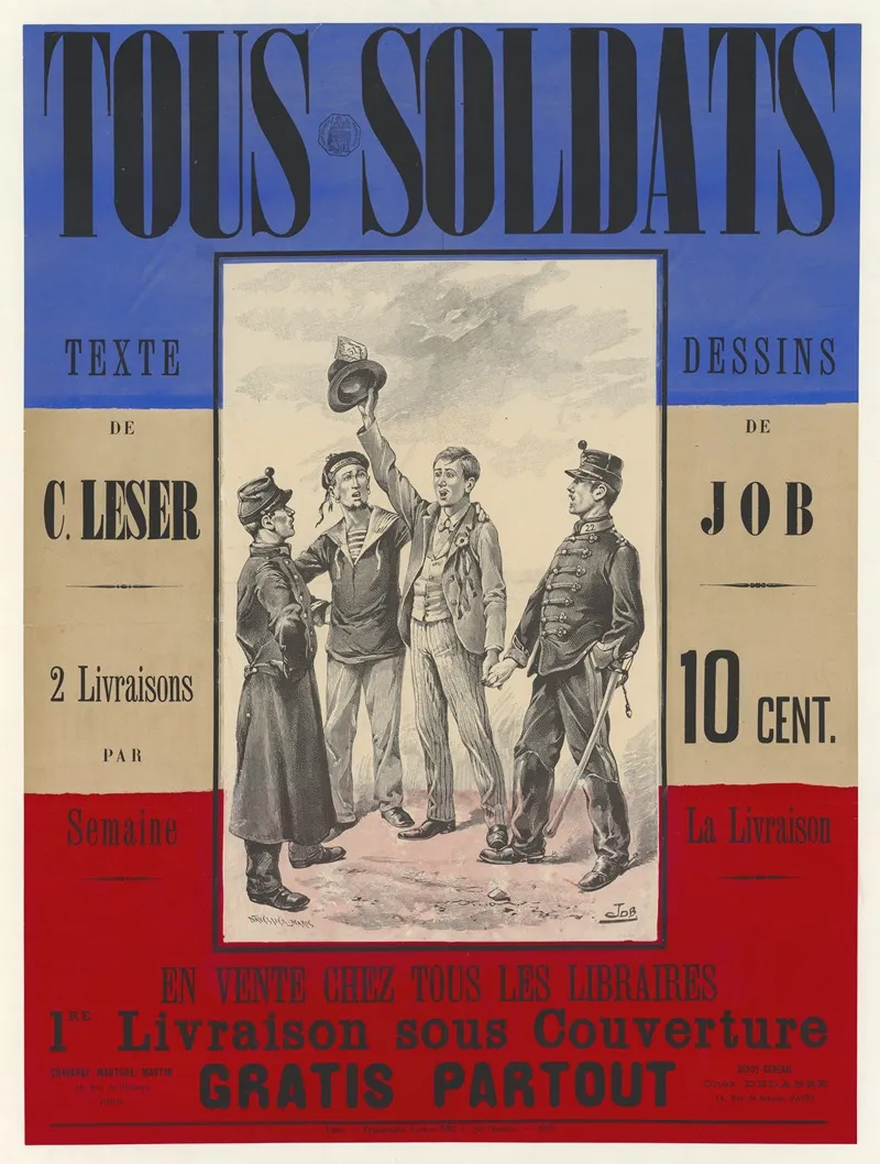 Tous Soldats Texte De Charles Leser Wall Art by Job (Jacques-Marie-Gaston Onfroy de Bréville) - High-Resolution Digital Print