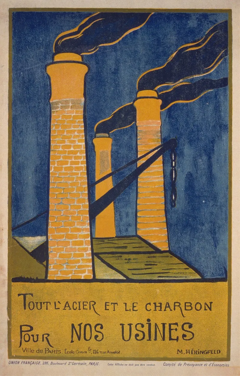 Tout Lacier Et Le Charbon Pour Nos Usines Wall Art by M. Héringfeld - High-Resolution Digital Print