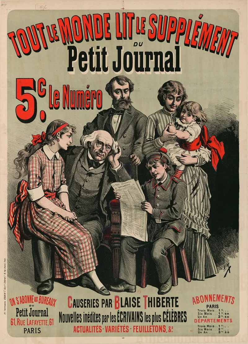Tout Le Monde Lit Le Supplement Du Petit Journal Wall Art by Henri Meyer - High-Resolution Digital Print