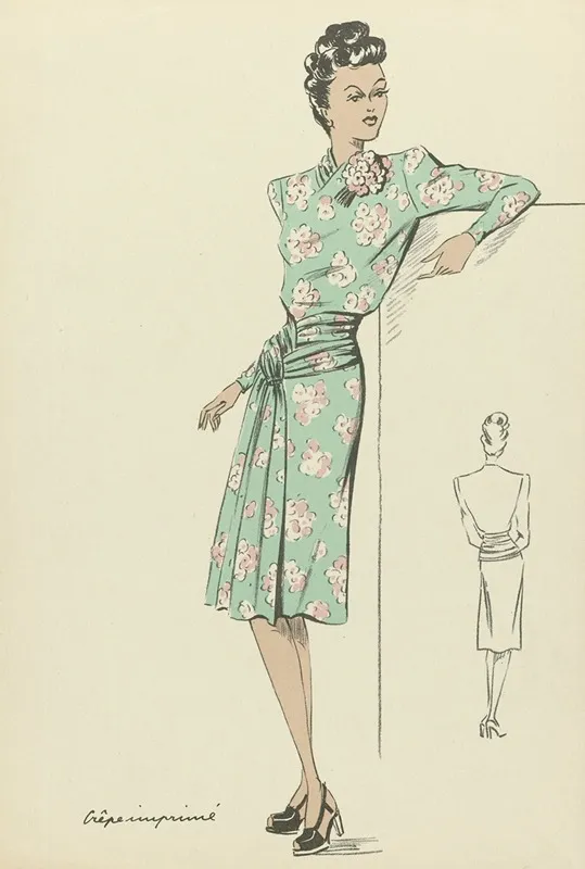 Tout Pour Vous Edition Claspy 1943 No 585 Crepe Imprime