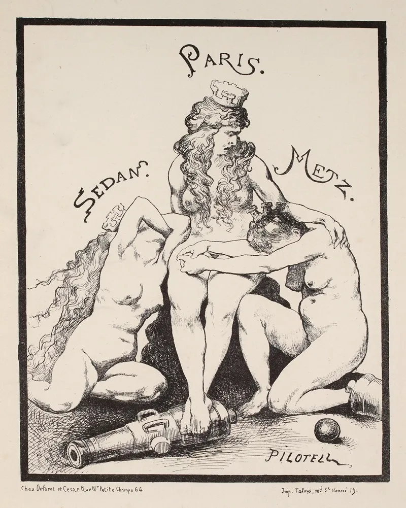 Toutes Trois Trahies 2 Wall Art by Georges Pilotelle - High-Resolution Digital Print