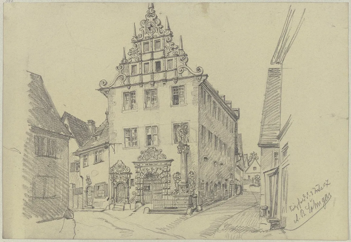 Town Hall In Sulzfeld Wall Art by Andreas Bernhard Söhngen - High-Resolution Digital Print