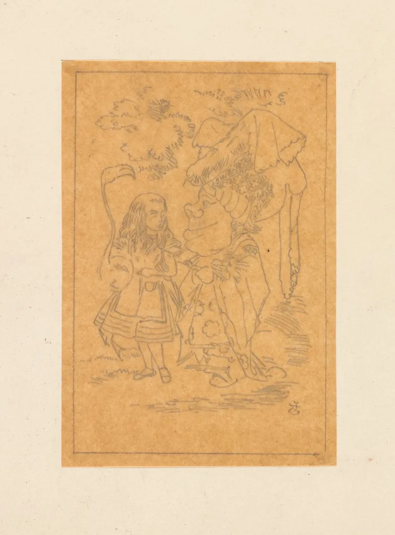 Tracing Of Alice With Flamingo Chats With The Duches
