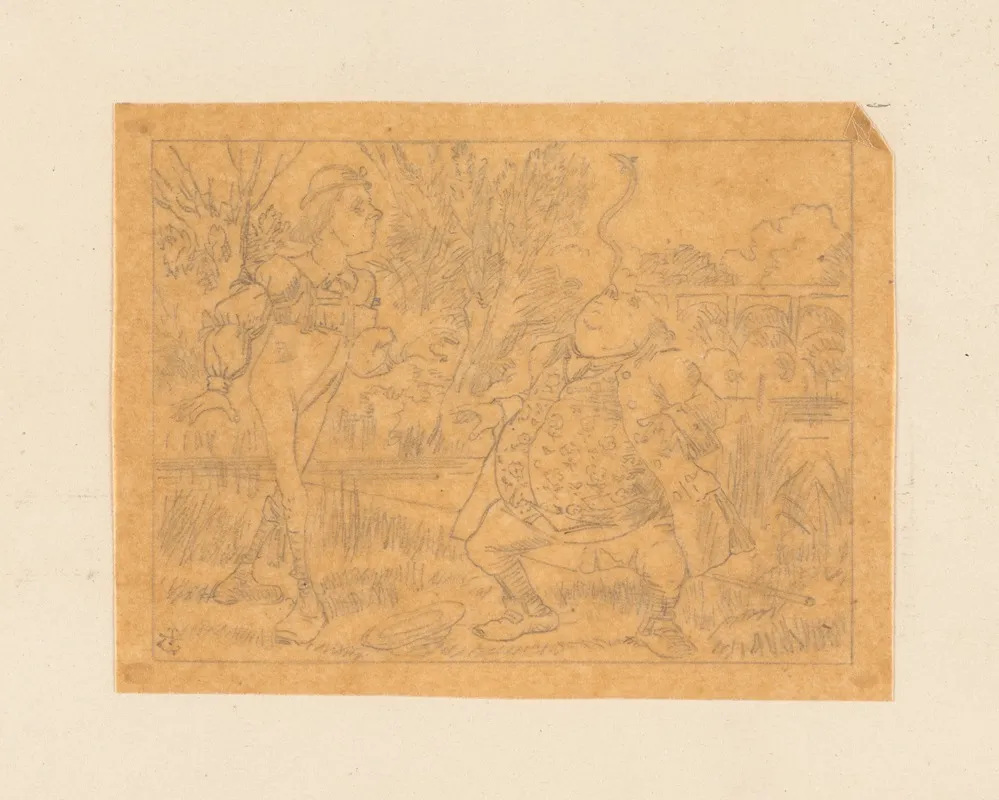 Tracing Of Father William Balancing An Eel On The End Of His Nose