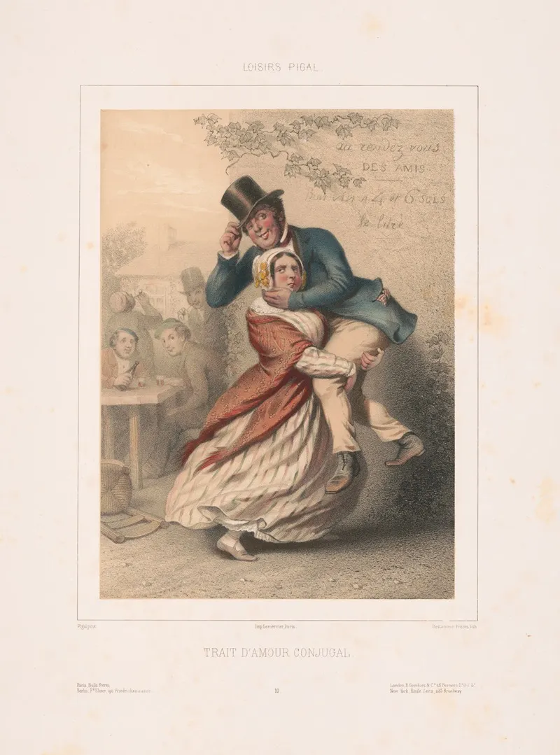 Trait Damour Conjugal Wall Art by Edmé Jean Pigal - High-Resolution Digital Print