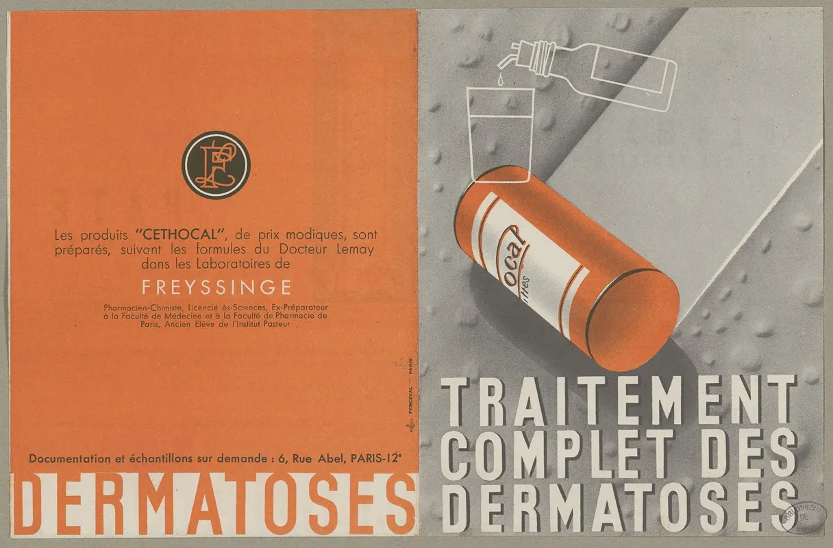 Traitement Complet Des Dermatoses Wall Art by Laboratoire Freyssinge - High-Resolution Digital Print