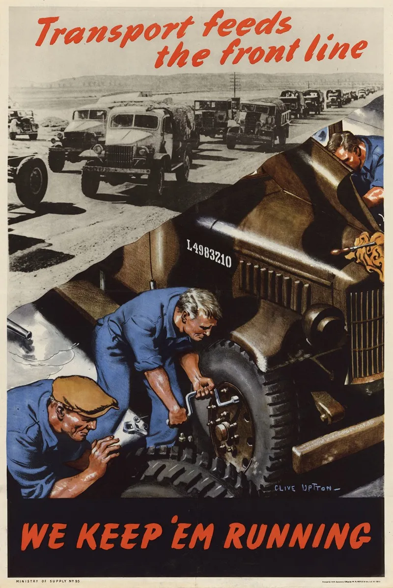Transport Feeds The Front Line Wall Art by Clive Uptton - High-Resolution Digital Print