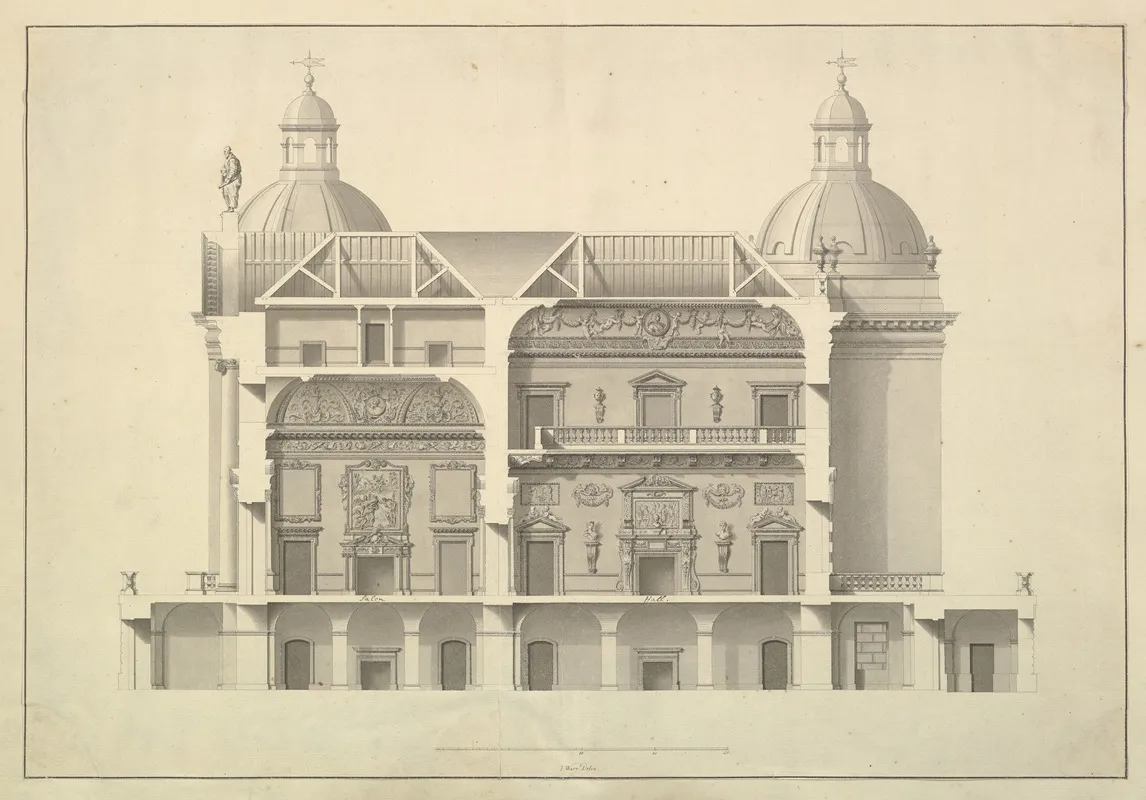 Transverse Section Houghton Hall Norfolk