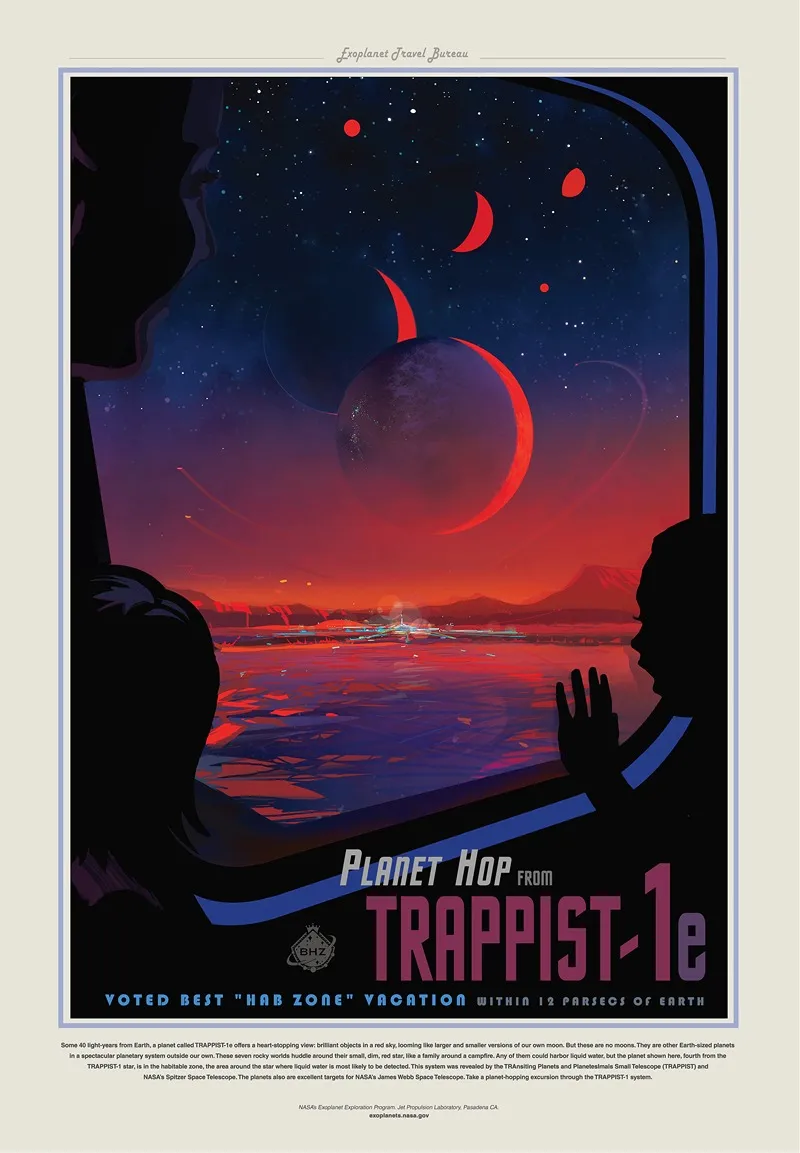 Trappist 1e Wall Art by NASA - High-Resolution Digital Print