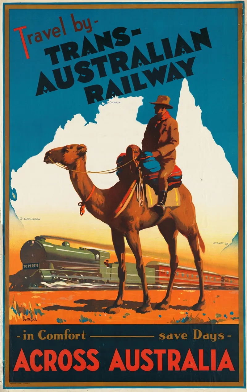 Travel By Trans Australian Railway Across Australia Wall Art by James Northfield - High-Resolution Digital Print