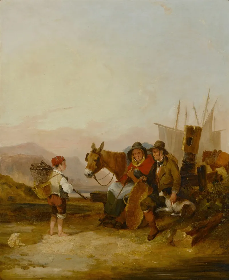Travelers At The Seashore