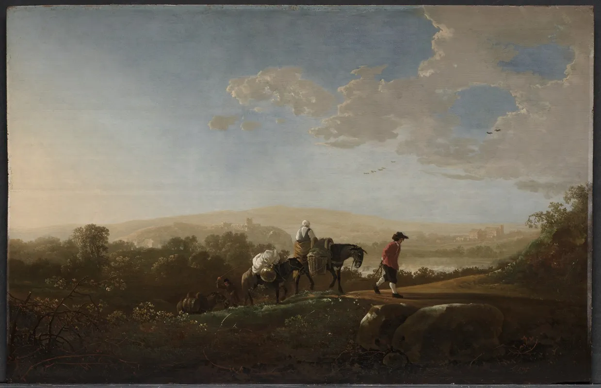 Travelers In Hilly Countryside 2