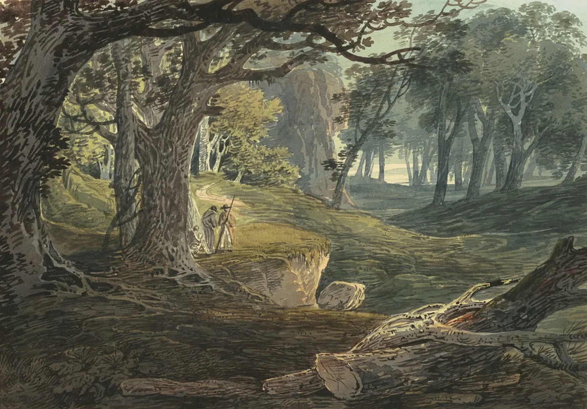 Travellers In A Woodland Glade
