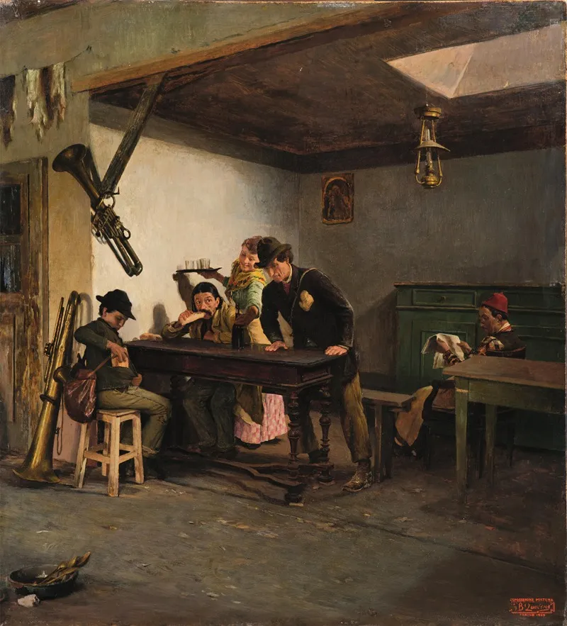 Travelling Musicians In A Tavern Suonatori Ambulanti Allosteria