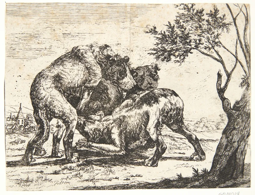 Tre Hunde Wall Art by Paulus van Hillegaert II - High-Resolution Digital Print