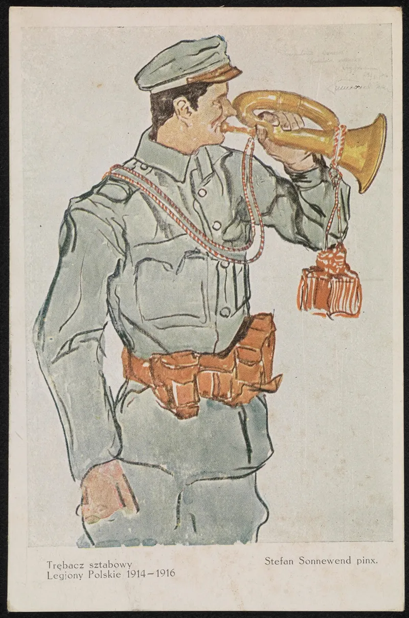 Trebacz Sztabowy Legjony Polskie 1914 1916 Wall Art by Czesław Stefan Sonnewend - High-Resolution Digital Print