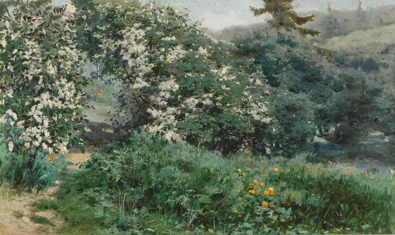Tree Blossoms Wall Art by Grigori Fedorovich Yartsev - High-Resolution Digital Print