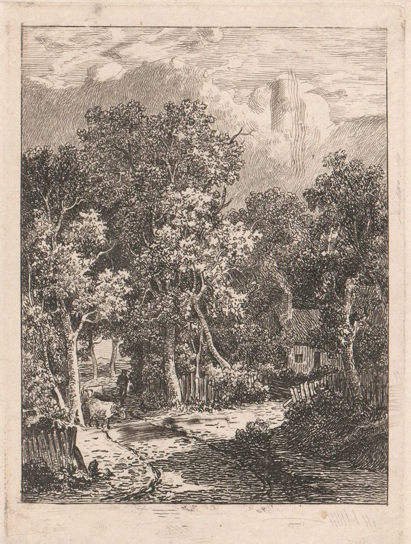Trees And Cottage