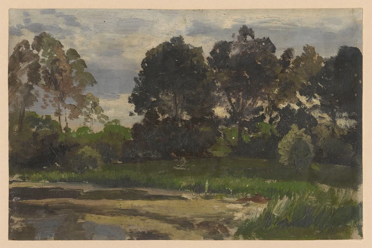 Trees And Scrub By The River Barycz