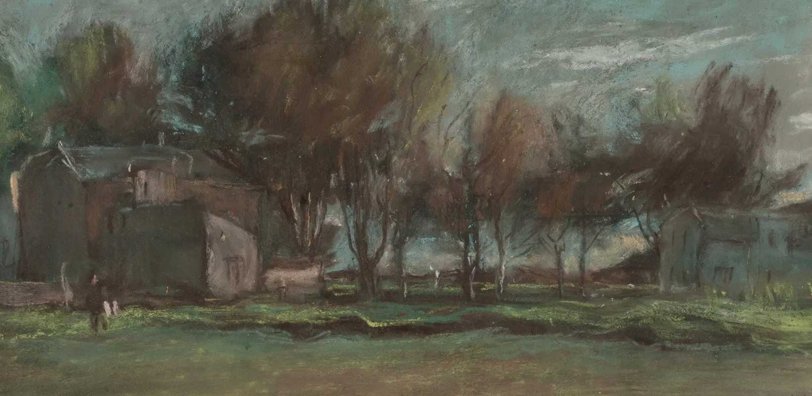 Trees By A Village