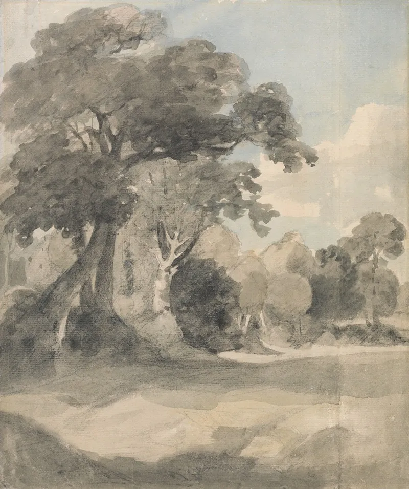 Trees In A Meadow Wall Art by John Constable - High-Resolution Digital Print