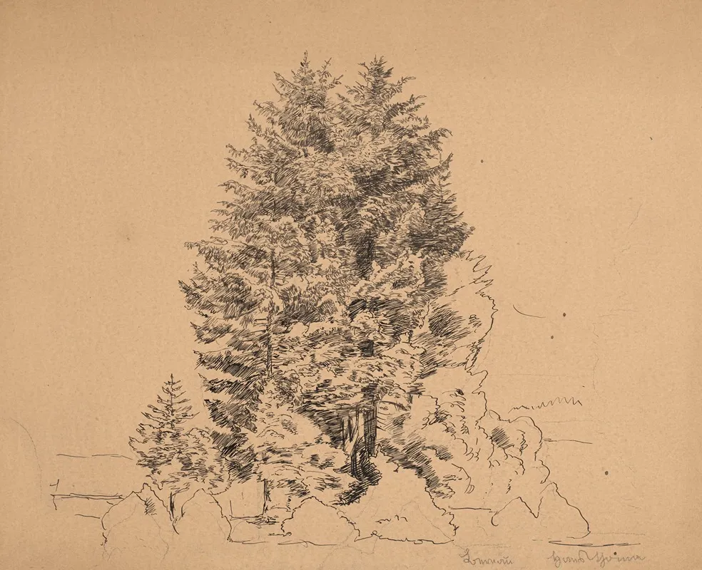 Trees In Bernau Wall Art by Hans Thoma - High-Resolution Digital Print