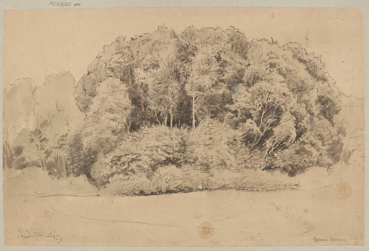 Trees In Sankt Blasien Wall Art by Hans Thoma - High-Resolution Digital Print