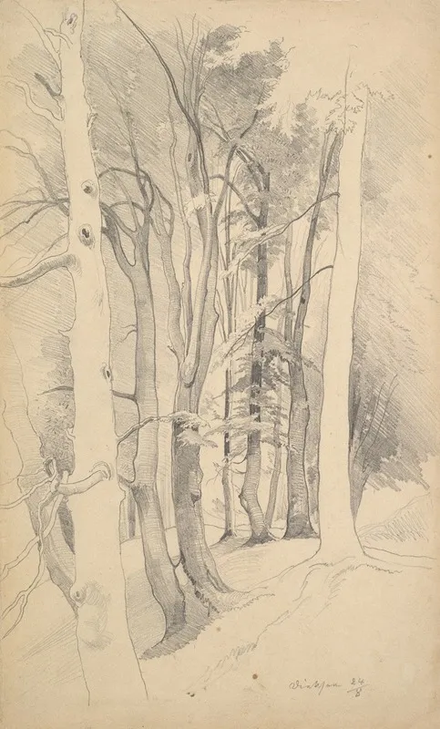 Trees Near Diessen Wall Art by Carl Hummel - High-Resolution Digital Print