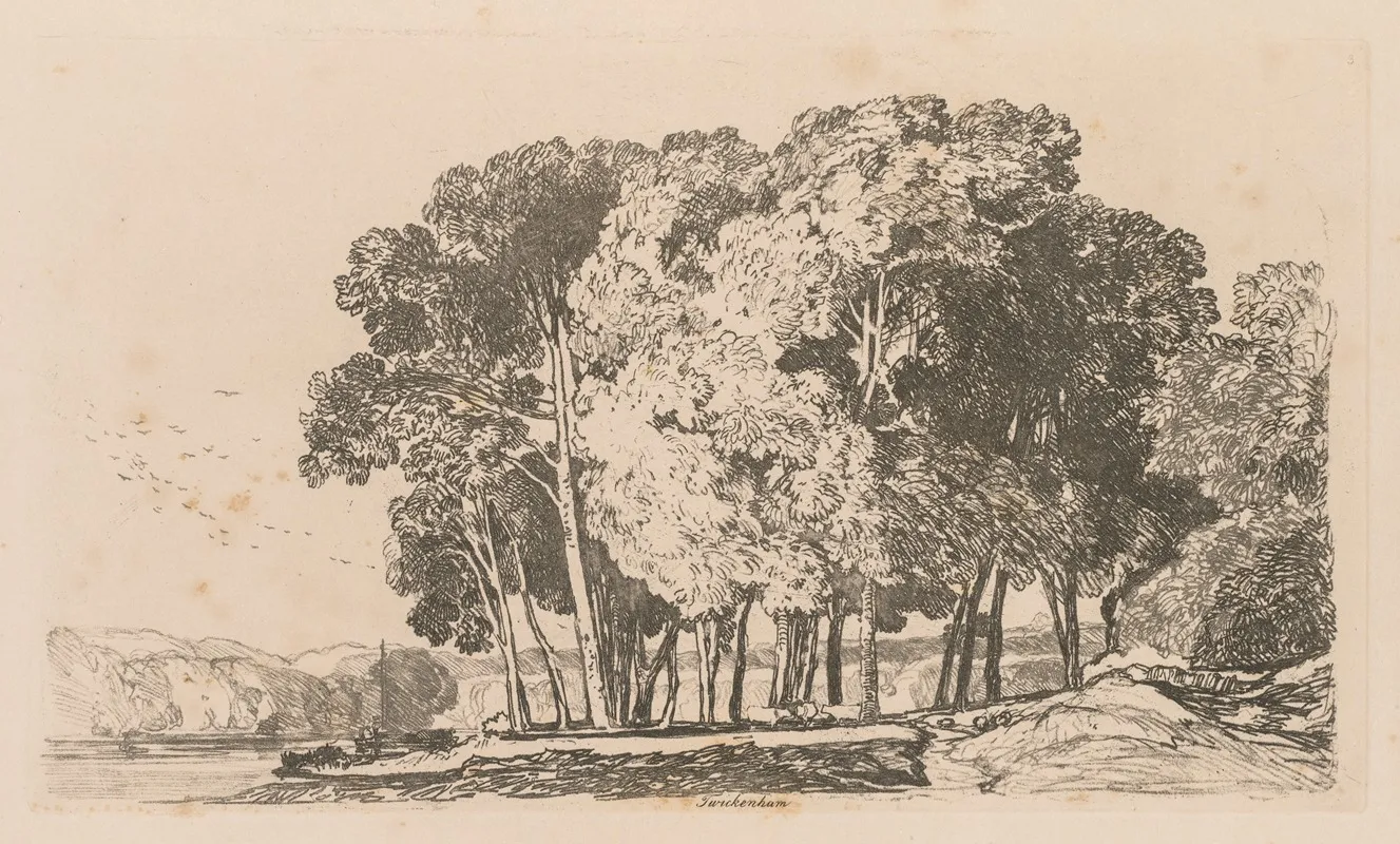 Trees Near Twickenham Wall Art by John Sell Cotman - High-Resolution Digital Print