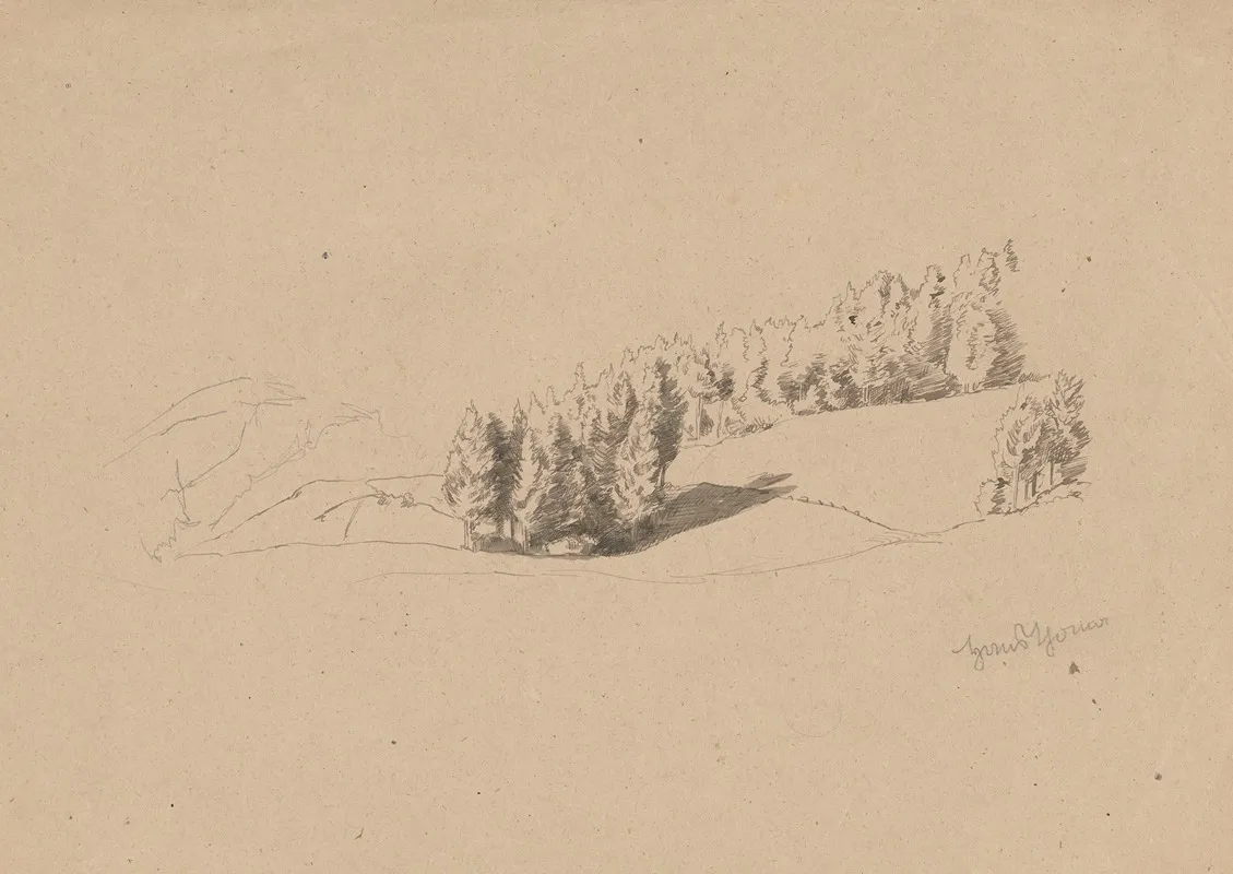 Trees On The Edge Of A Forest Wall Art by Hans Thoma - High-Resolution Digital Print