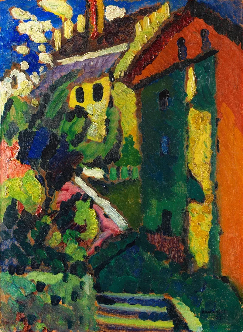 Treppe Zum Schloss Murnau 2 Wall Art by Wassily Kandinsky - High-Resolution Digital Print