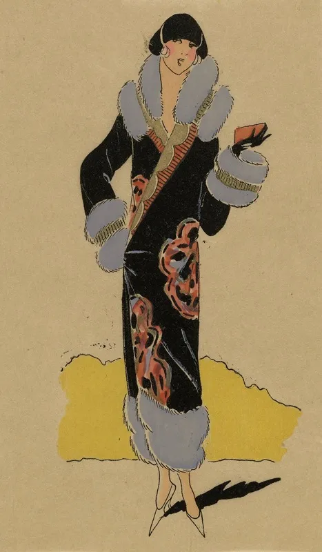 Tres Parisien 1923 No 11 7 Fleur Chinoise Ce Manteau Brode