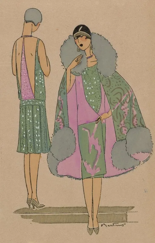 Tres Parisien 1926 No 2 Pl 11 Creation Jenny Jezabel Wall Art by Bertaux - High-Resolution Digital Print