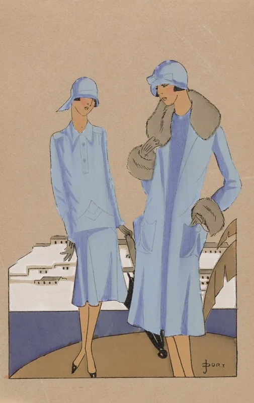 Tres Parisien 1926 No 2 Pl 4 Creations Premet Alger Wall Art by J. Dory - High-Resolution Digital Print