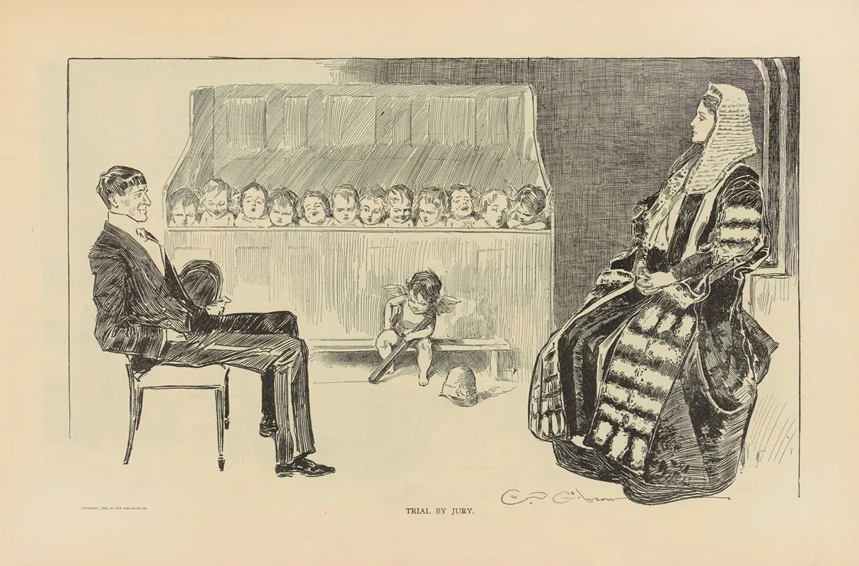 Trial By Jury 2 Wall Art by Charles Dana Gibson - High-Resolution Digital Print