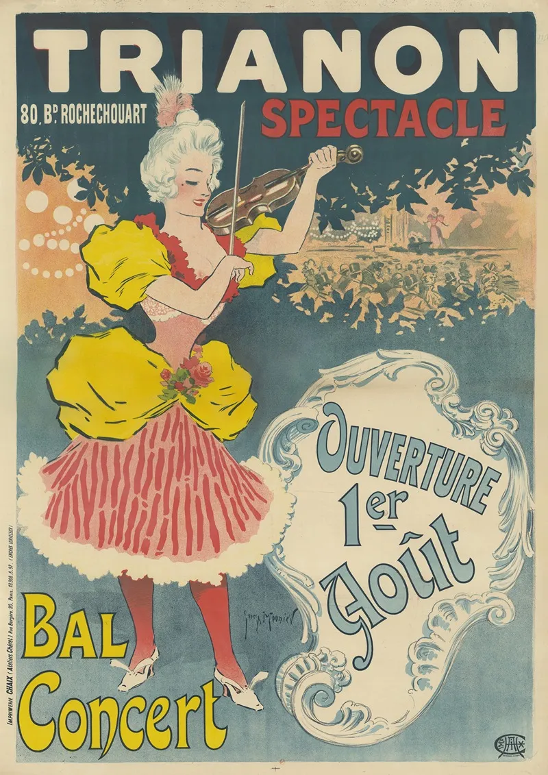 Trianon 80 Bd Rochechouart Spectacle Bal Concert Wall Art by Georges Meunier - High-Resolution Digital Print