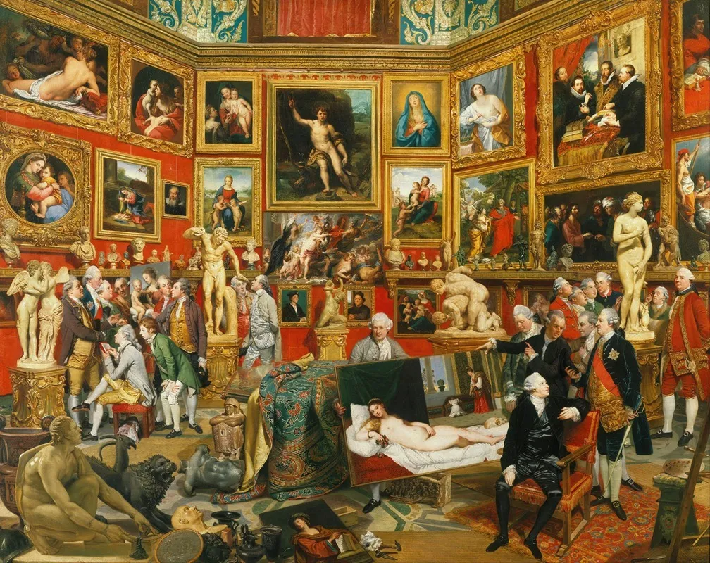 Tribuna Of The Uffizi Wall Art by Johan Joseph Zoffany - High-Resolution Digital Print