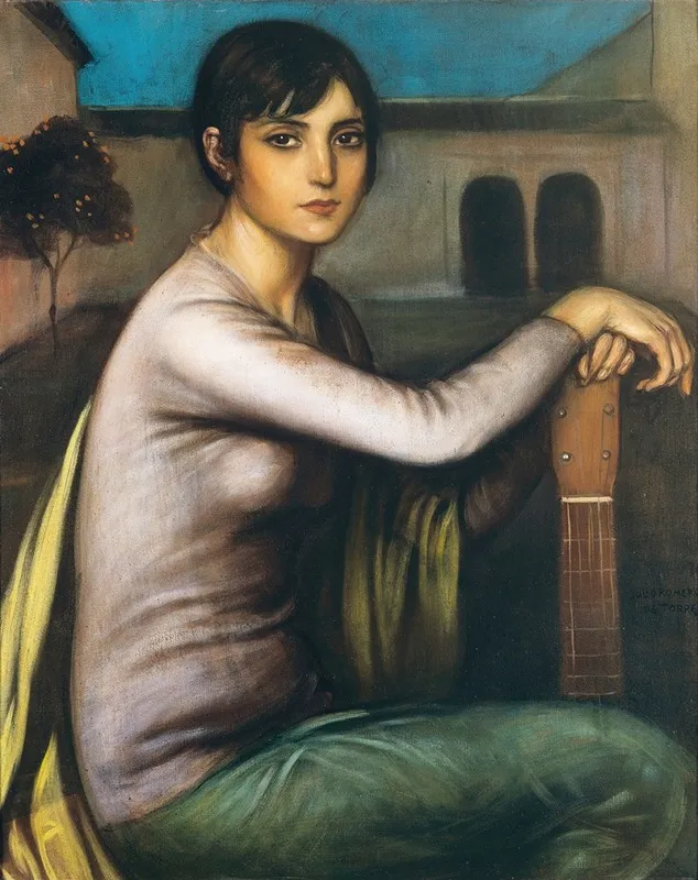 Tristeza Andaluza Melancholy Wall Art by Julio Romero De Torres - High-Resolution Digital Print
