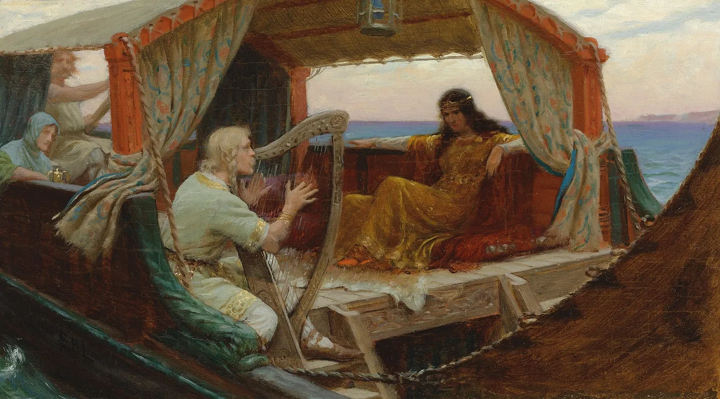 Tristram And Isolde Wall Art by Edmund Blair Leighton - High-Resolution Digital Print