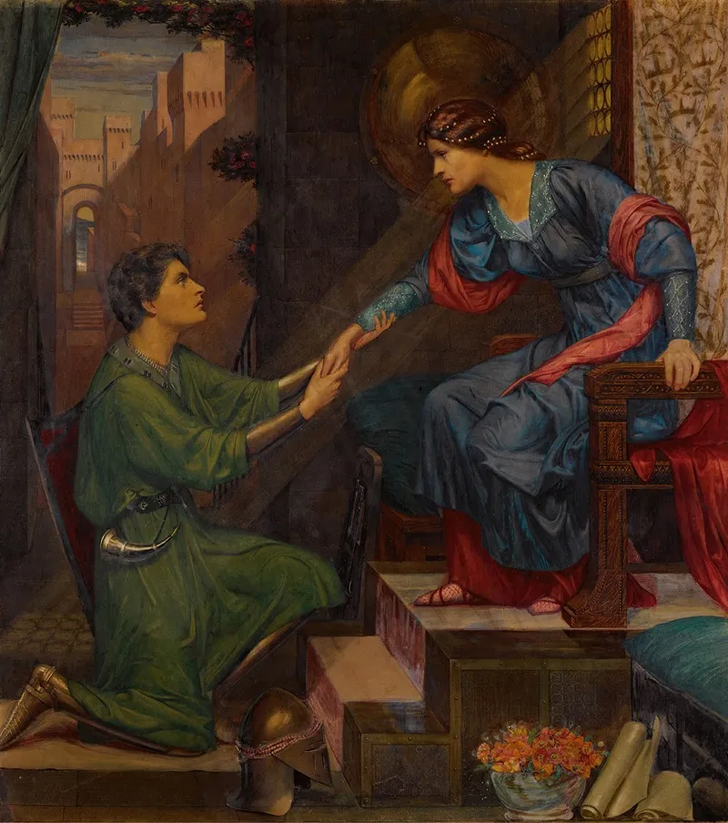 Tristram And Yseult Wall Art by Sidney Harold Meteyard - High-Resolution Digital Print