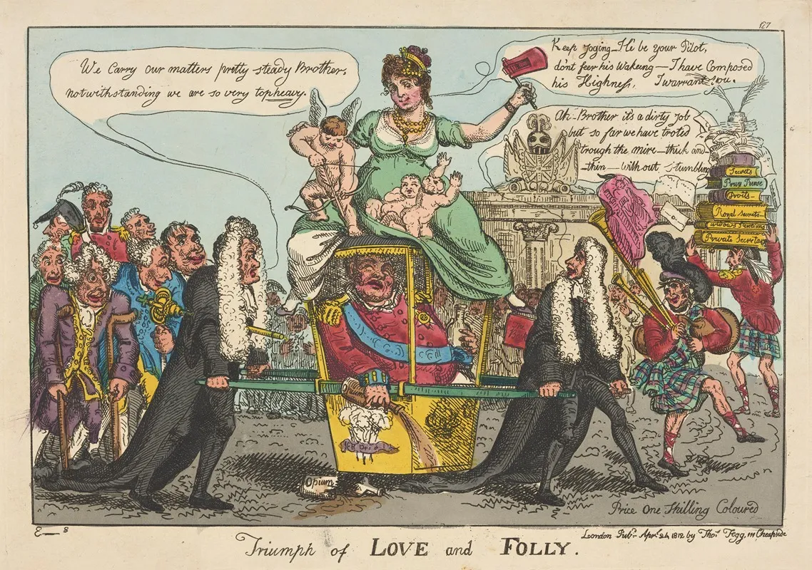 Triumph Of Love And Folly Wall Art by William Elmes - High-Resolution Digital Print