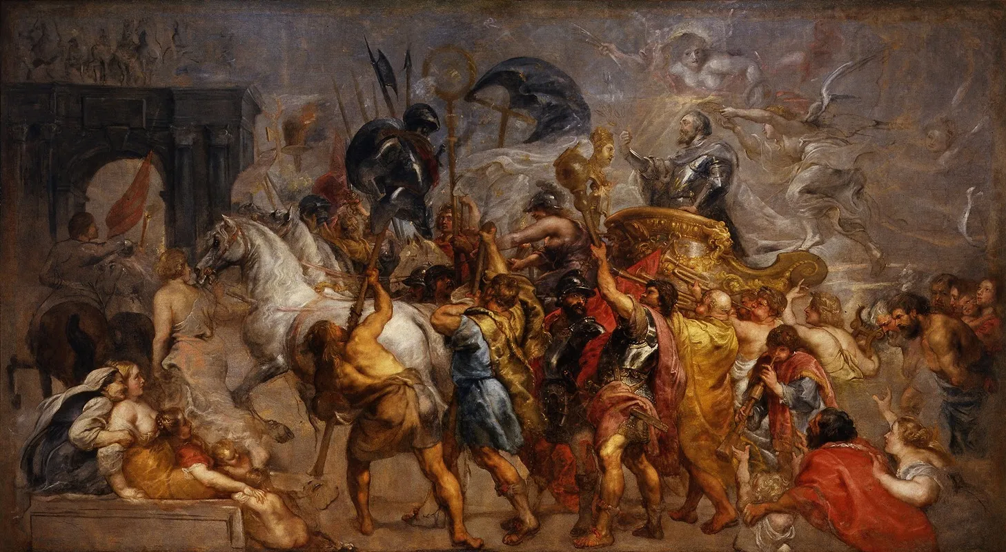 Triumphal Entry Of Henri Iv In Paris March 22 1594 Wall Art by Peter Paul Rubens - High-Resolution Digital Print