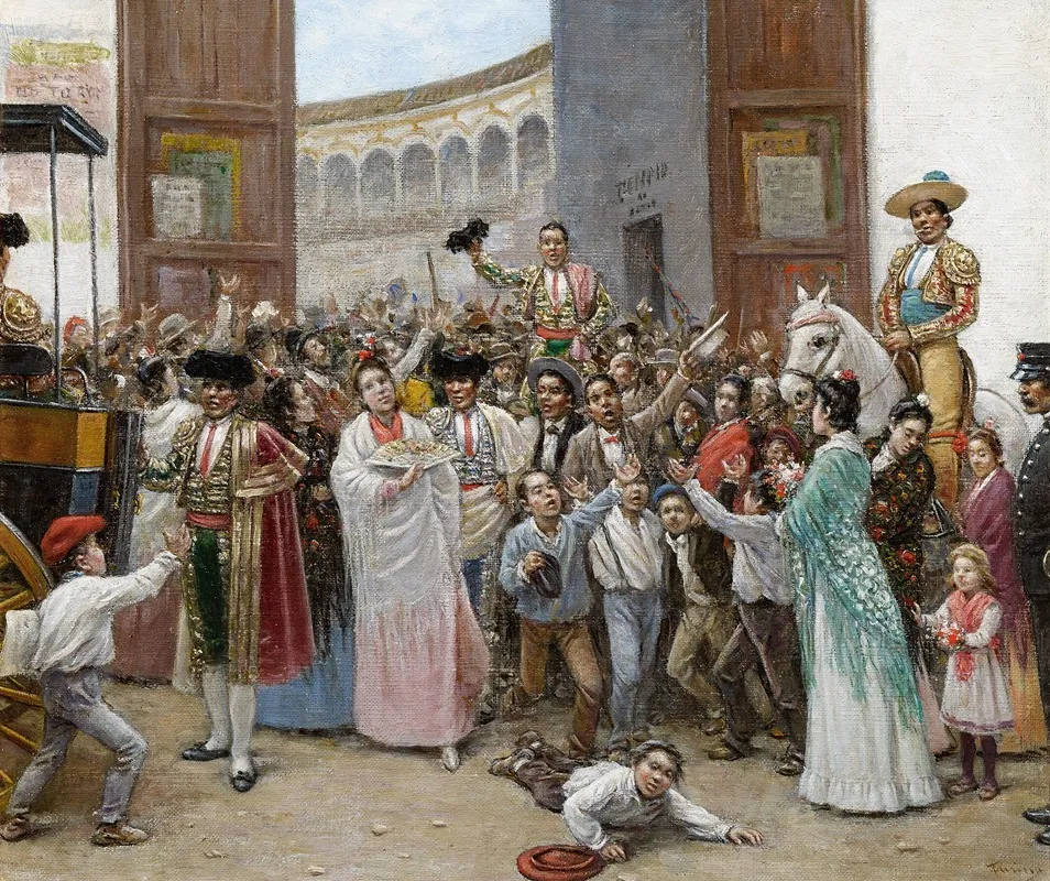 Triumphal Exit From The Maestranza Bullring In Seville Wall Art by Joaquín Turina y Areal - High-Resolution Digital Print